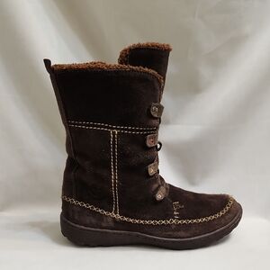 Timberland Oslo Brown Leather Waterproof Moccasin Lace-up boots (girls 6.5)